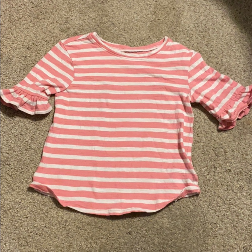 Pink and white 3/4 length sleeve